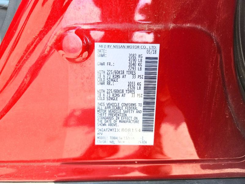 Aukcja sprzedaży 2018 Nissan Rogue, vin: 5N1AT2MT1JC808154, numer aukcji: 68853496