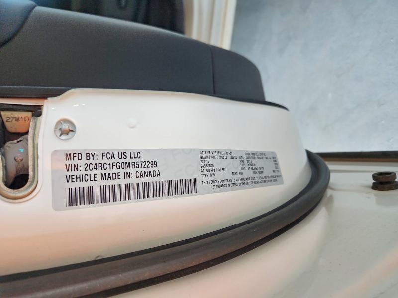 2021 Chrysler Pacifica მანქანა იყიდება აუქციონზე, vin: 2C4RC1FG0MR572299, აუქციონის ნომერი: 68258686