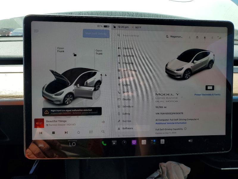 Aukcja sprzedaży 2023 Tesla Model Y, vin: 7SAYGDEE2PA190678, numer aukcji: 67974686