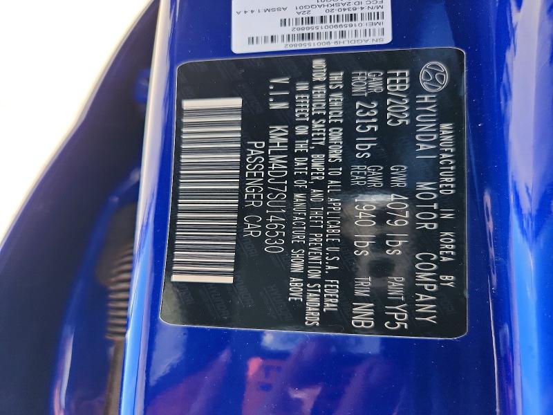2025 Hyundai Elantra Hybrid მანქანა იყიდება აუქციონზე, vin: KMHLM4DJ7SU146530, აუქციონის ნომერი: 69614256