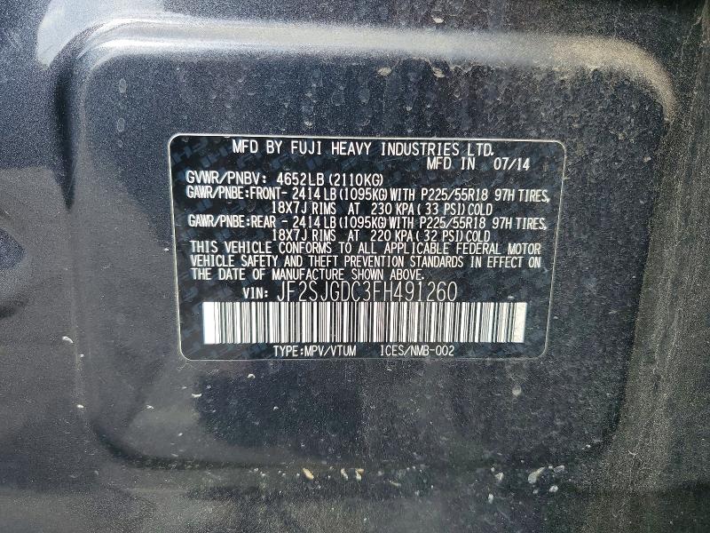 Продажа на аукционе авто 2015 Subaru Forester, vin: JF2SJGDC3FH491260, номер лота: 70854266