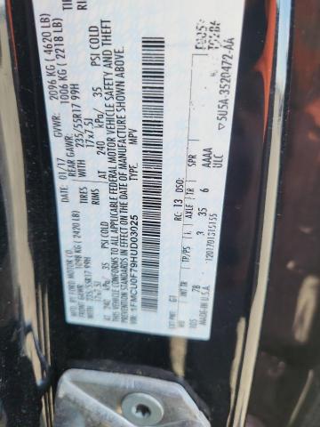 Продаж на аукціоні авто 2017 Ford Escape, vin: 1FMCU0F79HUD03025, номер лоту: 70803906