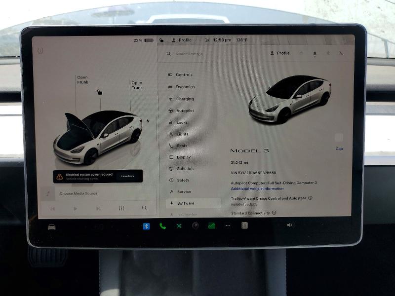Aukcja sprzedaży 2022 Tesla Model 3, vin: 5YJ3E1EA6NF375650, numer aukcji: 66998406