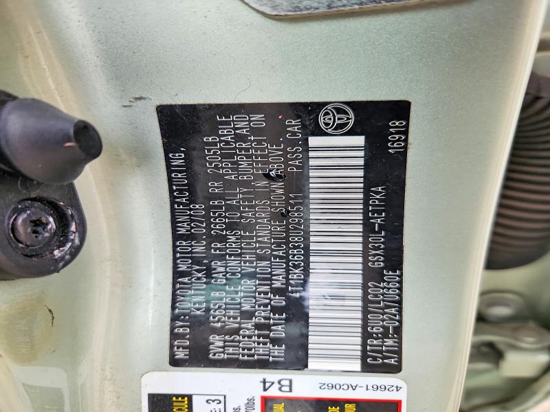 Продаж на аукціоні авто 2008 Toyota Avalon, vin: 4T1BK36B38U298511, номер лоту: 69313776