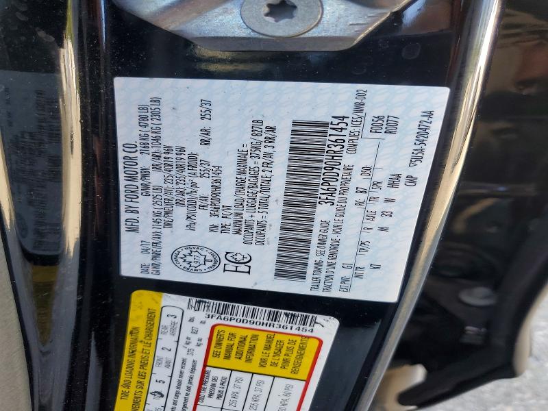 Aukcja sprzedaży 2017 Ford Fusion, vin: 3FA6P0D90HR361454, numer aukcji: 68976706