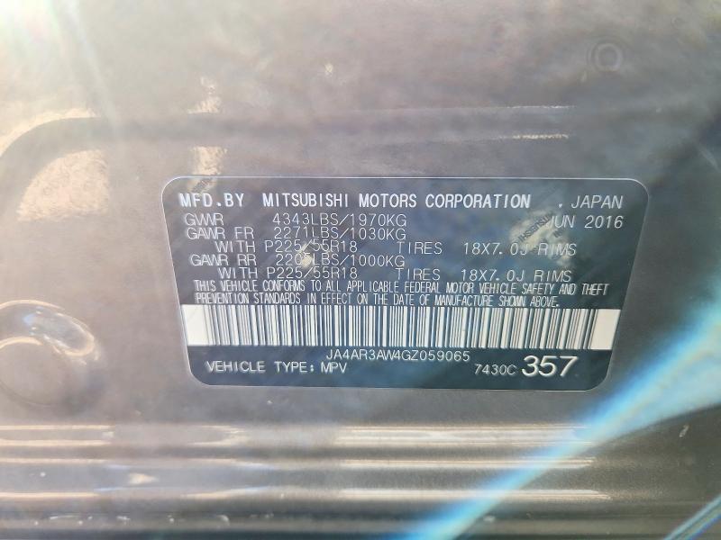 Aukcja sprzedaży 2016 Mitsubishi Outlander Sport, vin: JA4AR3AW4GZ059065, numer aukcji: 69956876