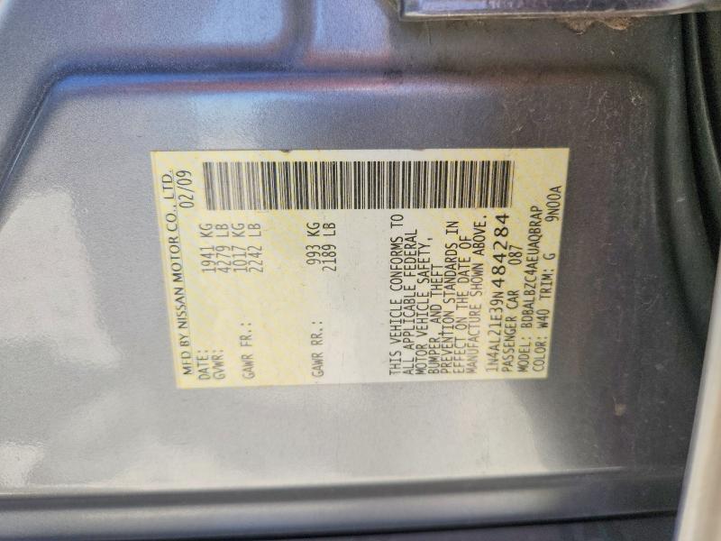 Продажа на аукционе авто 2009 Nissan Altima, vin: 1N4AL21E39N484284, номер лота: 68215606