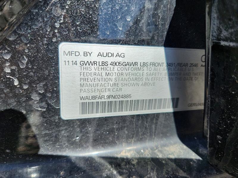 67868466 :رقم المزاد ، WAUBFAFL9FN024885 vin ، 2015 Audi A4 مزاد بيع