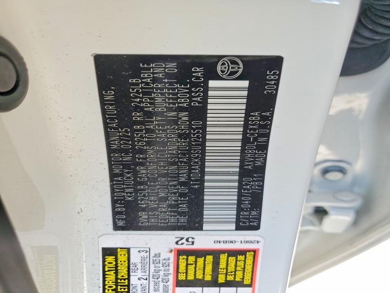 2025 Toyota Camry მანქანა იყიდება აუქციონზე, vin: 4T1DAACK9SU125510, აუქციონის ნომერი: 67238676