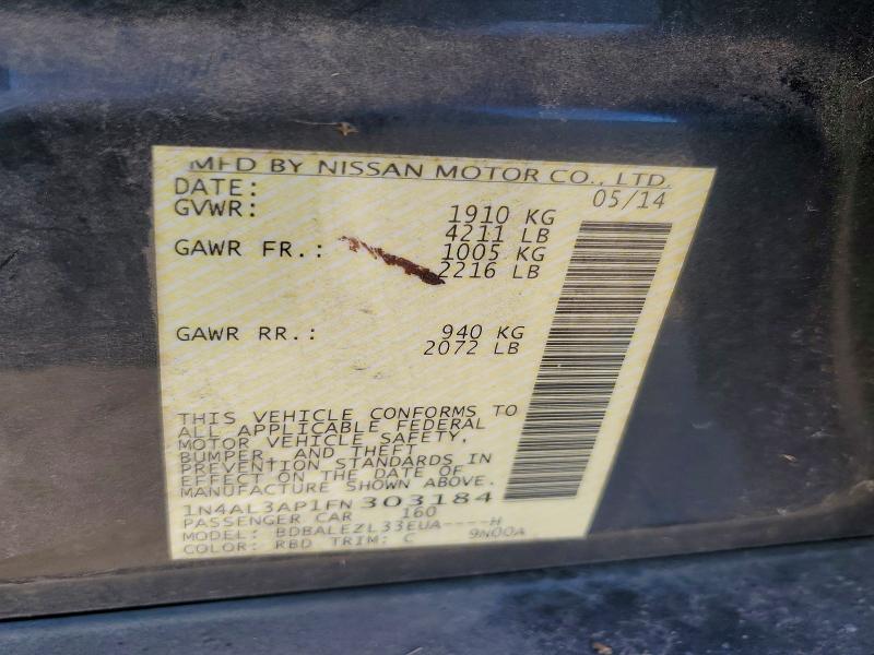 70788916 :رقم المزاد ، 1N4AL3AP1FN303184 vin ، 2015 Nissan Altima مزاد بيع