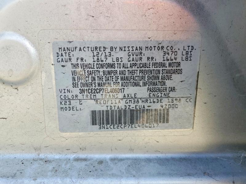 Aukcja sprzedaży 2014 Nissan Versa Note, vin: 3N1CE2CP7EL406017, numer aukcji: 69982126