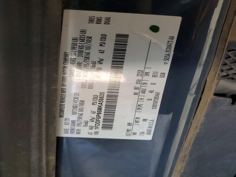Продаж на аукціоні авто 2021 Ford Transit, vin: 1FDDF6P86MKA58635, номер лоту: 69055756