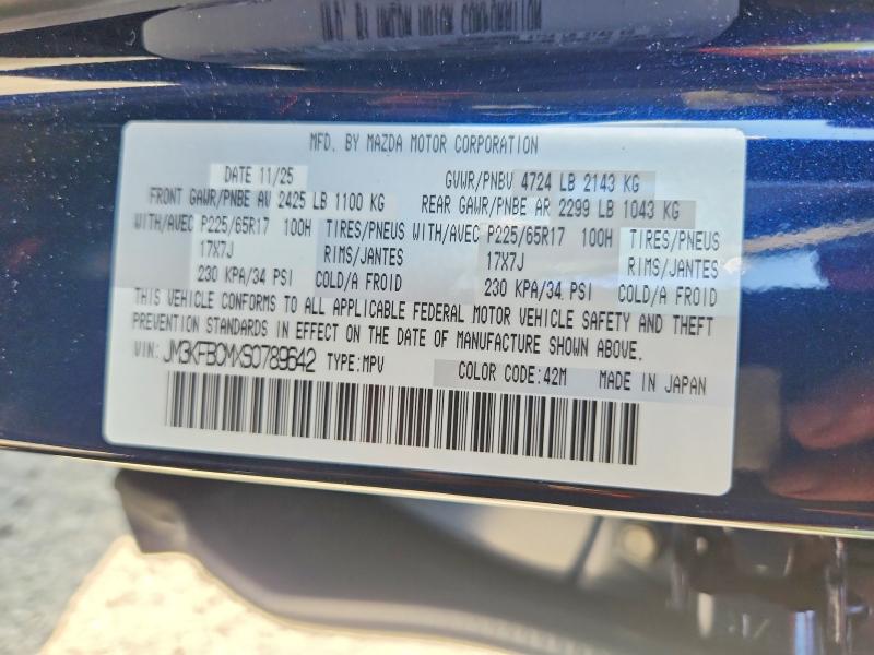 68372536 :رقم المزاد ، JM3KFBCMXS0789642 vin ، 2025 Mazda Cx-5 مزاد بيع