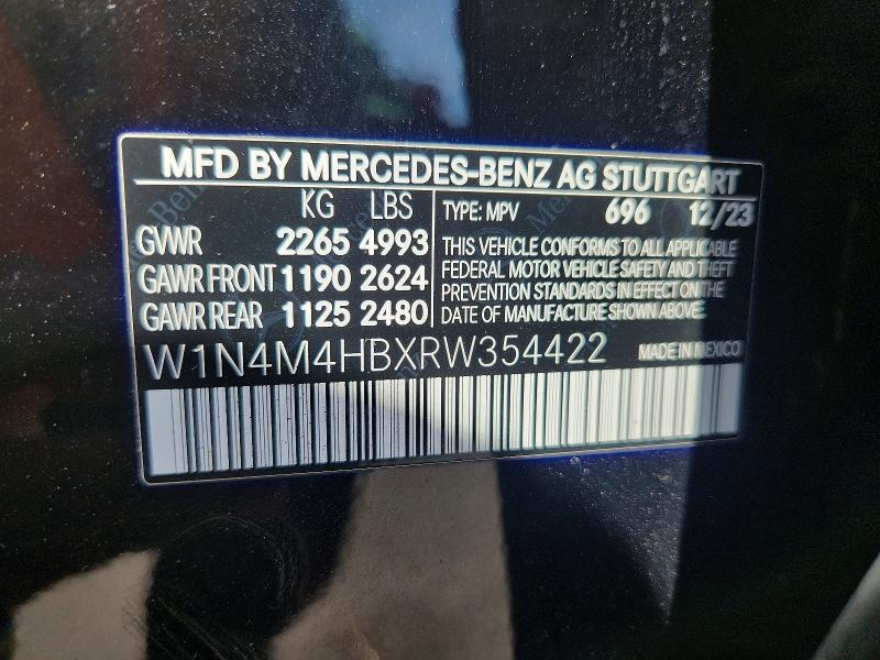 Продажа на аукционе авто 2024 Mercedes-benz Glb, vin: W1N4M4HBXRW354422, номер лота: 67318226