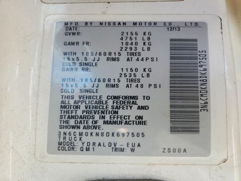 Продажа на аукционе авто 2013 Nissan Nv200, vin: 3N6CM0KN8DK697505, номер лота: 67657596