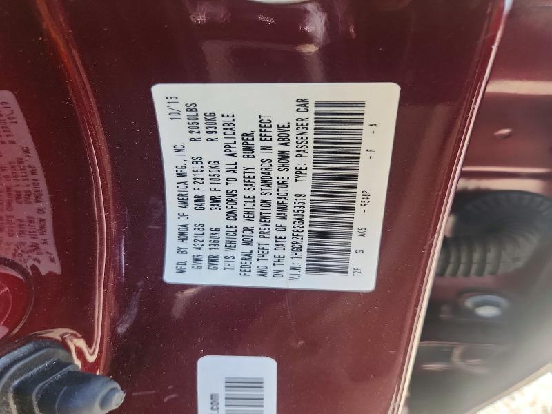 2016 Honda Accord მანქანა იყიდება აუქციონზე, vin: 1HGCR2F82GA059519, აუქციონის ნომერი: 67500256