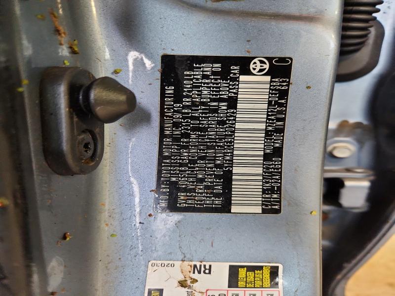 2020 Toyota Corolla მანქანა იყიდება აუქციონზე, vin: 5YFM4RCE9LP026429, აუქციონის ნომერი: 67480786