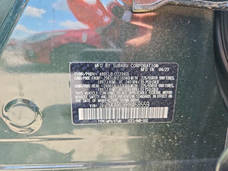 67872136 :رقم المزاد ، JF2SKARC8PH468559 vin ، 2023 Subaru Forester مزاد بيع