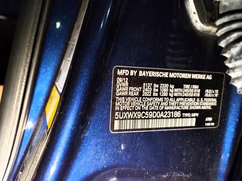70893696 :رقم المزاد ، 5UXWX9C59D0A23186 vin ، 2013 Bmw X3 مزاد بيع