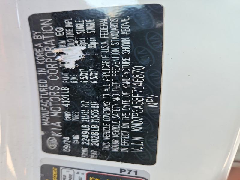 Aukcja sprzedaży 2015 Kia Soul, vin: KNDJP3A58F7146870, numer aukcji: 70691456