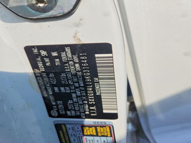 69769756 :رقم المزاد ، 5XXGU4L19KG316481 vin ، 2019 Kia Optima مزاد بيع