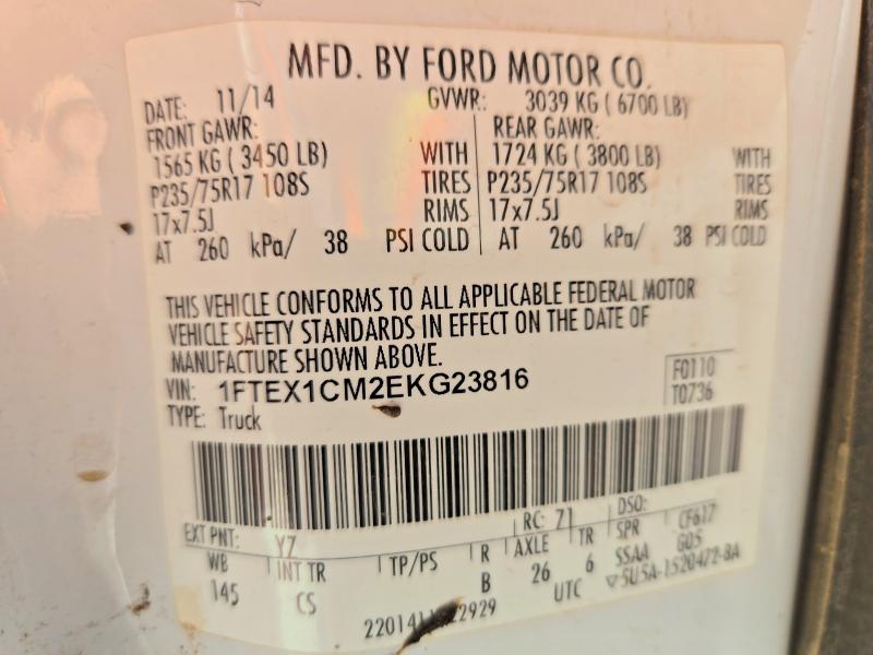 Aukcja sprzedaży 2014 Ford F150, vin: 1FTEX1CM2EKG23816, numer aukcji: 70475896