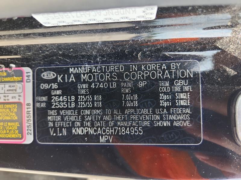 Продаж на аукціоні авто 2017 Kia Sportage, vin: KNDPNCAC6H7184955, номер лоту: 67879236