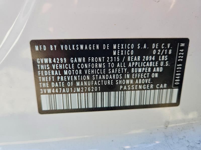 Aukcja sprzedaży 2018 Volkswagen Gti, vin: 3VW447AU1JM276201, numer aukcji: 67460126