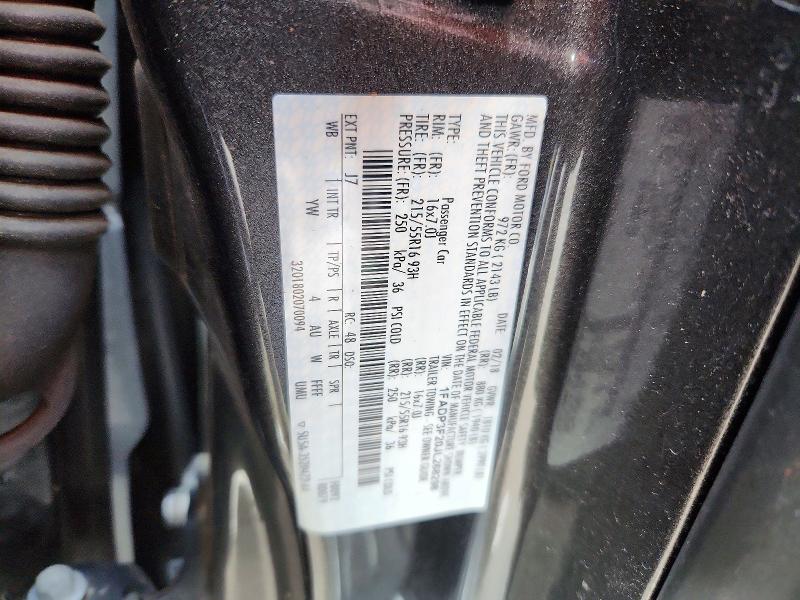 2018 Ford Focus მანქანა იყიდება აუქციონზე, vin: 1FADP3F20JL268298, აუქციონის ნომერი: 69379476