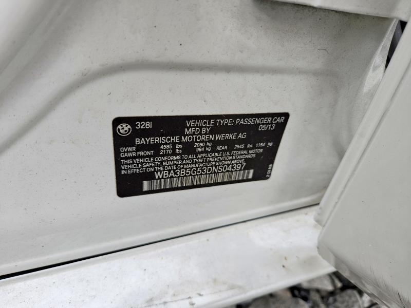Продаж на аукціоні авто 2013 Bmw 328, vin: WBA3B5G53DNS04397, номер лоту: 69801496