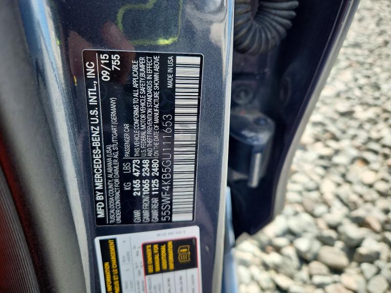 Aukcja sprzedaży 2016 Mercedes-benz C, vin: 55SWF4KB5GU111653, numer aukcji: 69921216