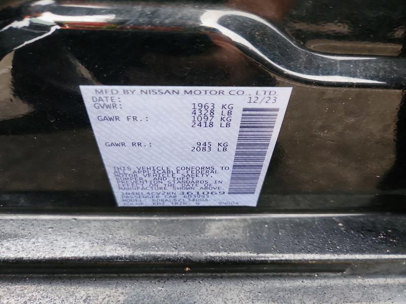 67244706 :رقم المزاد ، 1N4BL4CV2RN361069 vin ، 2024 Nissan Altima مزاد بيع
