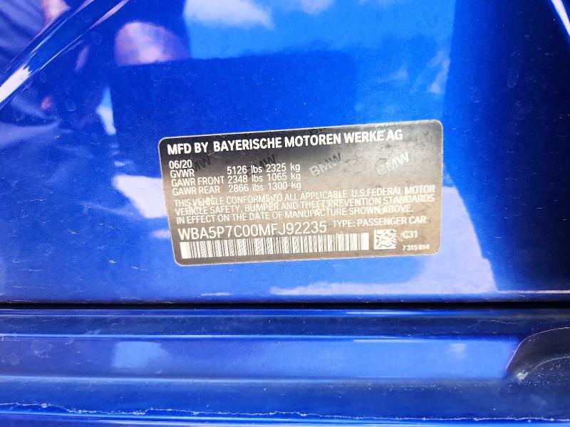 Продаж на аукціоні авто 2021 Bmw 330e, vin: WBA5P7C00MFJ92235, номер лоту: 67599076