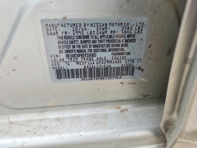 Aukcja sprzedaży 2014 Nissan Sentra, vin: 3N1AB7AP8EY324963, numer aukcji: 67542316