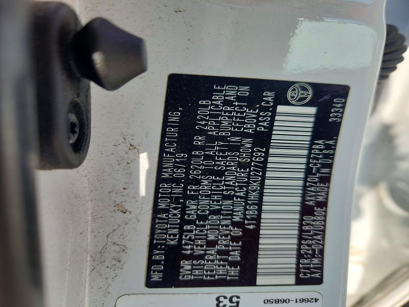 Продаж на аукціоні авто 2019 Toyota Camry, vin: 4T1B61HK9KU277692, номер лоту: 66321056