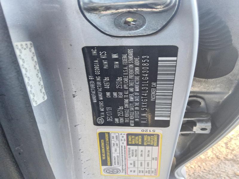 2020 Kia Optima მანქანა იყიდება აუქციონზე, vin: 5XXGT4L31LG430853, აუქციონის ნომერი: 66890036