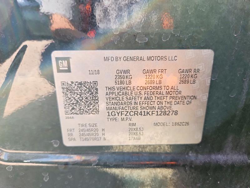 2019 Cadillac Xt4 მანქანა იყიდება აუქციონზე, vin: 1GYFZCR41KF128278, აუქციონის ნომერი: 66746506