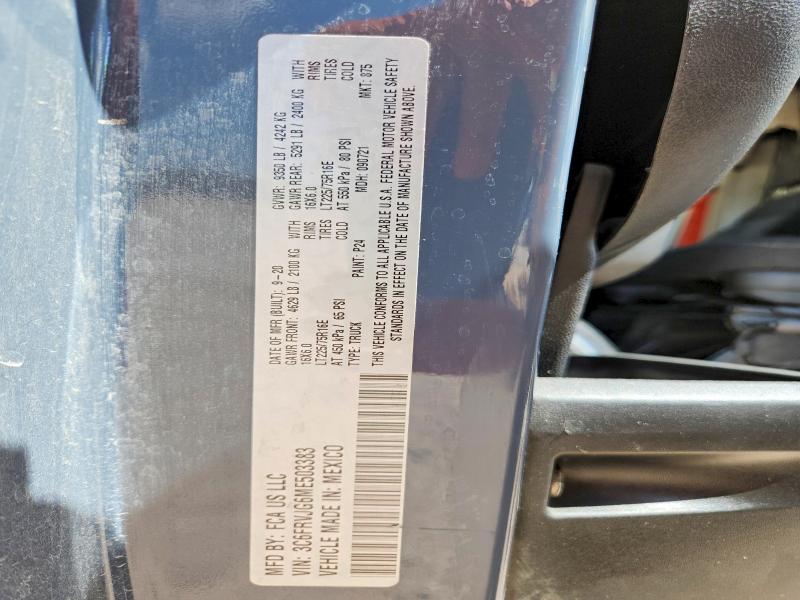 2021 Ram Promaster 3500 მანქანა იყიდება აუქციონზე, vin: 3C6FRVJG6ME503383, აუქციონის ნომერი: 66549256