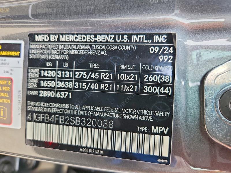 Продажа на аукционе авто 2025 Mercedes-benz Gle, vin: 4JGFB4FB2SB320038, номер лота: 67263336