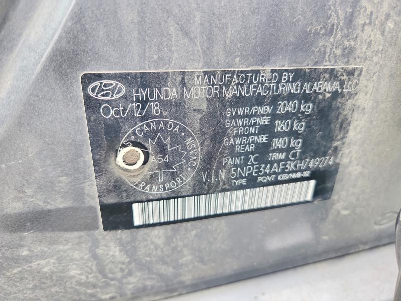 Продаж на аукціоні авто 2019 Hyundai Sonata, vin: 5NPE34AF3KH749274, номер лоту: 68581146