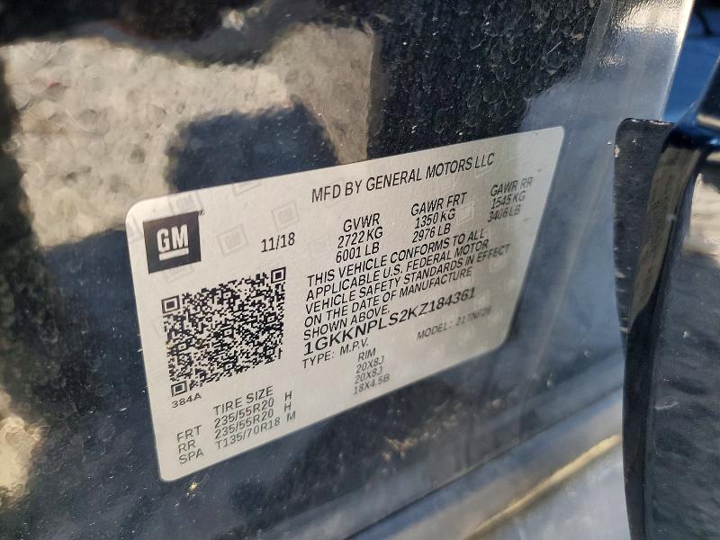 Aukcja sprzedaży 2019 Gmc Acadia, vin: 1GKKNPLS2KZ184361, numer aukcji: 67472886