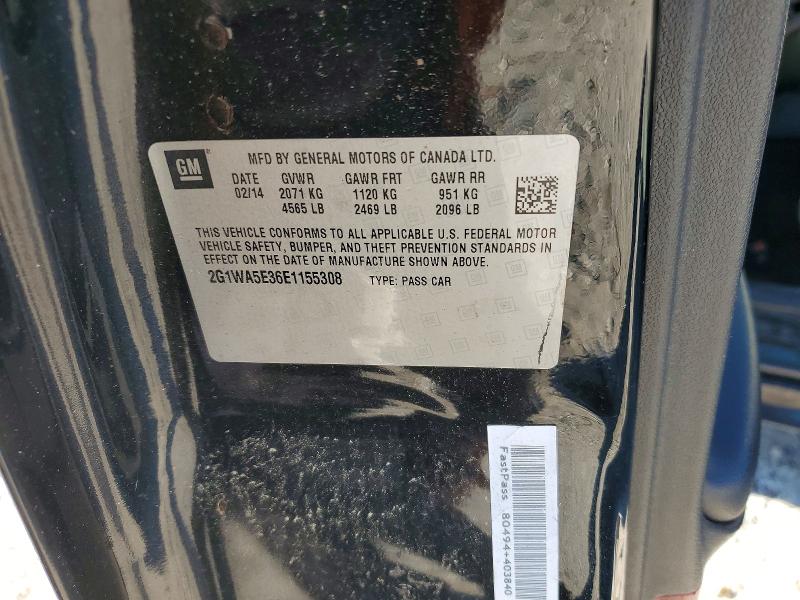 68268296 :رقم المزاد ، 2G1WA5E36E1155308 vin ، 2014 Chevrolet Impala Limited مزاد بيع