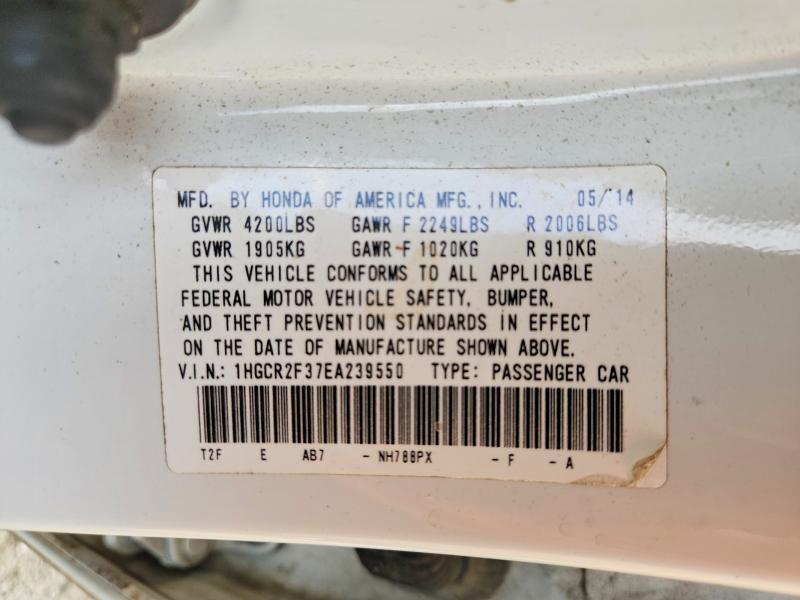 Aukcja sprzedaży 2014 Honda Accord, vin: 1HGCR2F37EA239550, numer aukcji: 67344186