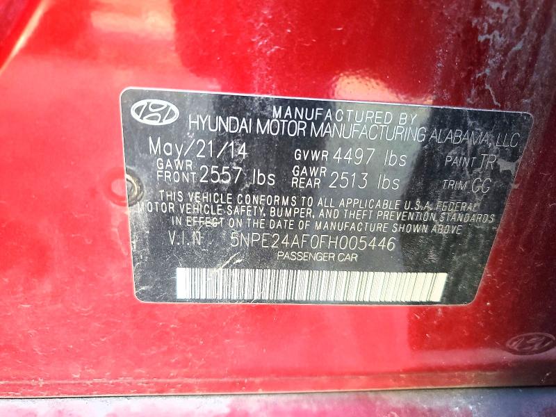 Продажа на аукционе авто 2015 Hyundai Sonata, vin: 5NPE24AF0FH005446, номер лота: 68544866