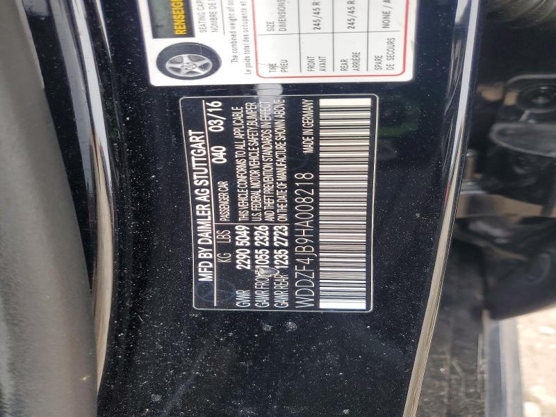 Aukcja sprzedaży 2017 Mercedes-benz E, vin: WDDZF4JB9HA008218, numer aukcji: 67210726