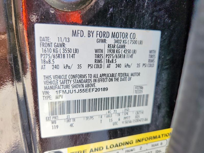 Продажа на аукционе авто 2014 Ford Expedition, vin: 1FMJU1J55EEF20189, номер лота: 66987666