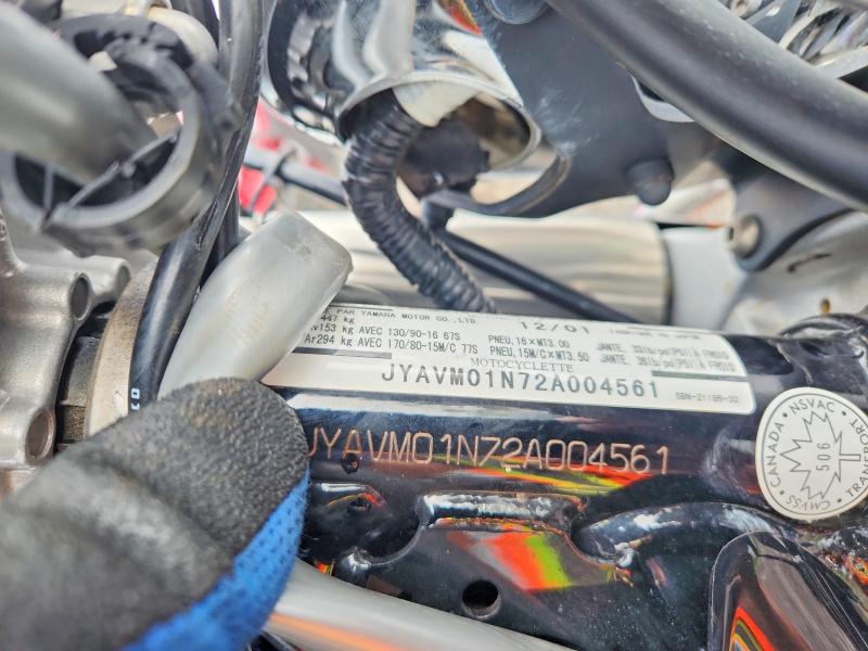 2002 Yamaha Xvs65 მანქანა იყიდება აუქციონზე, vin: JYAVM01N72A004561, აუქციონის ნომერი: 66279956