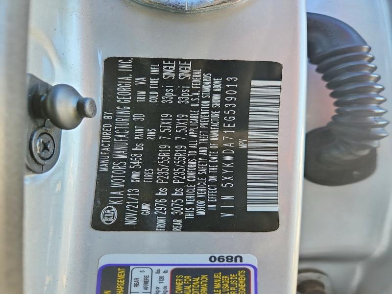 Продаж на аукціоні авто 2014 Kia Sorento, vin: 5XYKWDA71EG539013, номер лоту: 69150226