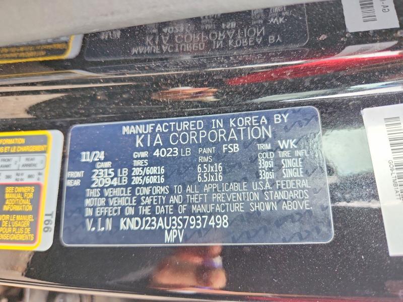 2025 Kia Soul მანქანა იყიდება აუქციონზე, vin: KNDJ23AU3S7937498, აუქციონის ნომერი: 68695216