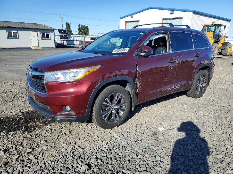 Auction sale of the 2016 Toyota Highlander, vin: 5TDJKRFH9GS296501, lot number: 69059396